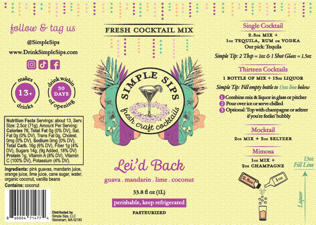 Lei'd Back Fresh Cocktail Mix